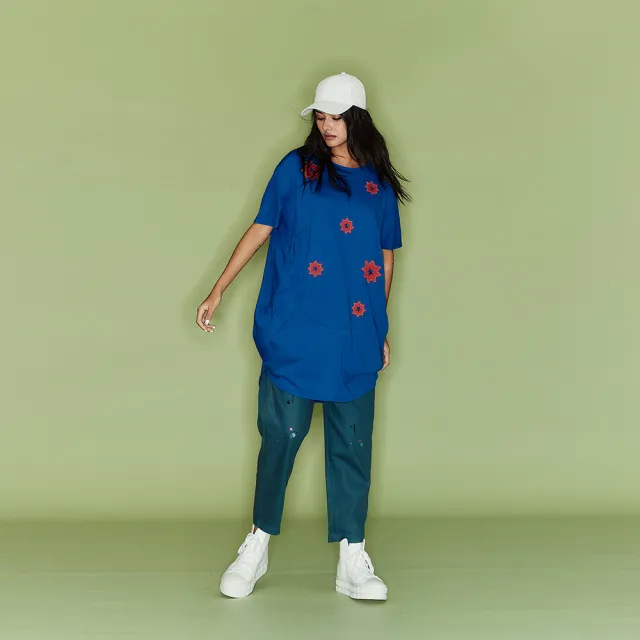 【ICHE 衣哲】Cop.Copine 星漾自由．空氣感繭型造型長版上衣洋裝(兩穿-兩色)