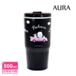 【AURA 艾樂】三麗鷗聯名_真陶瓷隨行杯800ml(激凍杯/冰壩杯/保冰保溫)