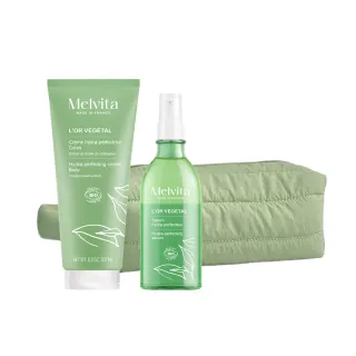 【Melvita 蜜葳特】綠境植香嫩滑保濕組(綠境植香保濕身體乳200ml+潤膚雙效露100ml)