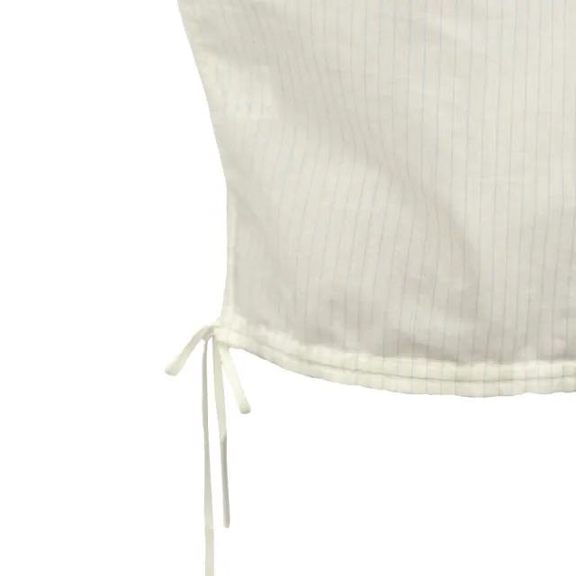 【ICHE 衣哲】Cop.Copine 法式簡約．百搭抽繩短袖短版造型襯衫上衣