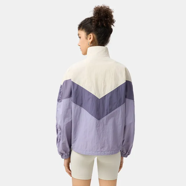 【GAP】女裝 Logo刺繡立領外套-紫色(727048)