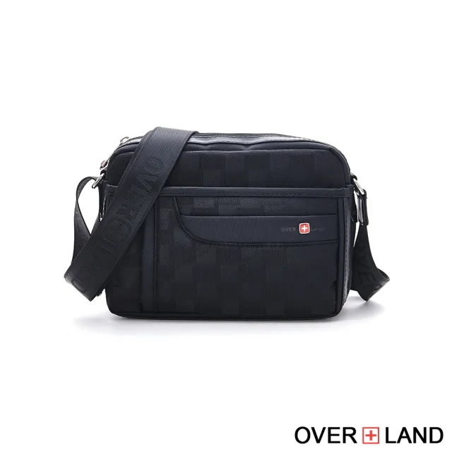 【OverLand】美式十字軍 - 格紋經典造型斜背包-小/S(2918)