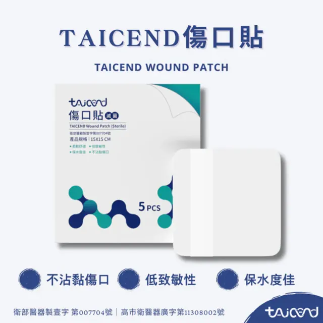 【TAICEND 泰陞】傷口貼_人工皮(10X10-5片/盒-滅菌)