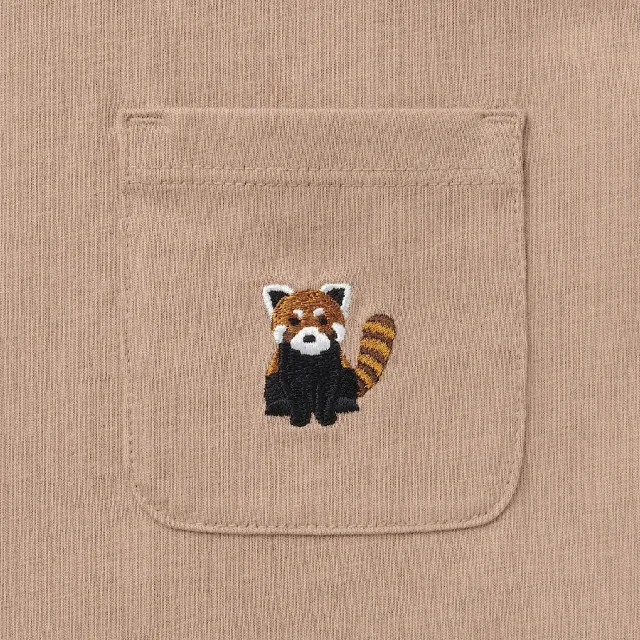 【MUJI 無印良品】兒童天竺刺繡口袋短袖T恤(共6色)