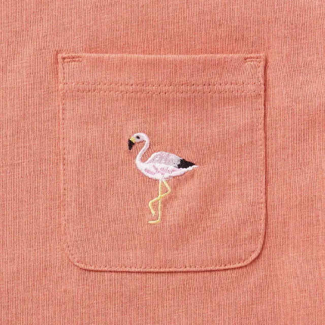 【MUJI 無印良品】兒童天竺刺繡口袋短袖T恤(共6色)