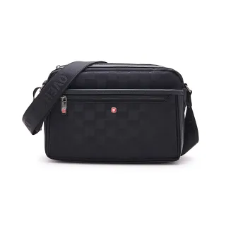 【OverLand】美式十字軍 - 格紋拼接斜背包-大/L(5089)