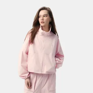 【GAP】女裝 Logo刺繡立領連帽外套-淡粉色(766122)