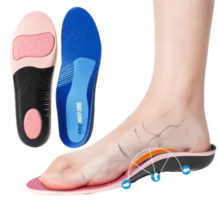 【Homeco】足弓支撐鞋墊 平底足運動減震鞋墊 足外翻腿型鞋墊 足弓支撐抗震耐磨鞋墊 氣墊(扁平足專用)