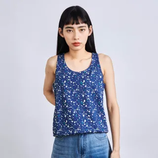 【gozo】滿版小碎石印花背心(深藍)