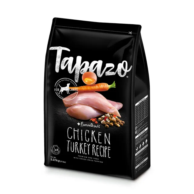 【TAPAZO 特百滋】凍乾三重奏-低敏無穀狗糧 15磅（6.8KG）(狗飼料 狗乾糧 低敏 無穀-新舊包裝隨機出貨)