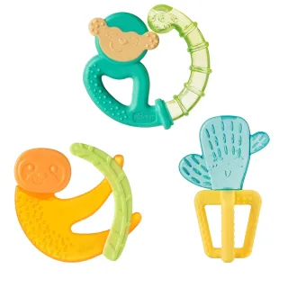 【Chicco】冰凍固齒玩具(涼感 手搖鈴 冰涼固齒器 咬牙器)