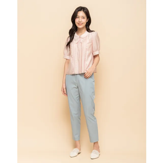 【perng yuh 芃諭名品】柔和日藍 錐形 九分褲(2025 SS Collection|4A春夏新品上市)
