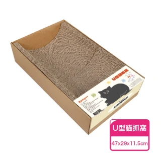 【Paipet】U型貓抓窩(貓抓屋/貓床/貓墊/貓抓板)