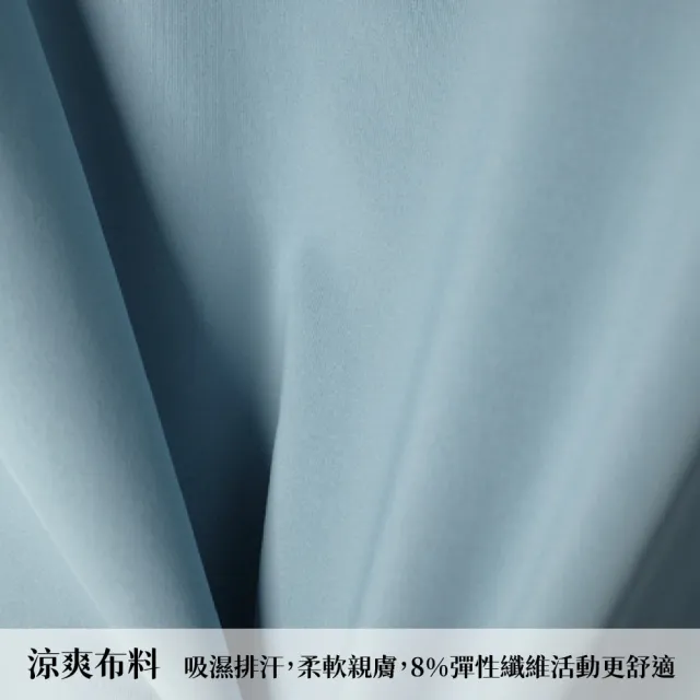 【GFoneone】涼感彈性吸濕排汗短袖紳士領扣口袋POLO衫-淡藍(男商務休閒POLO衫)
