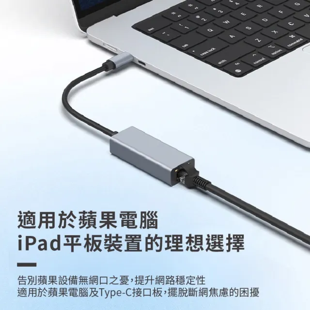 【Songwin】USB-C 轉 RJ45 高速Gigabit千兆網路卡(UEH360)
