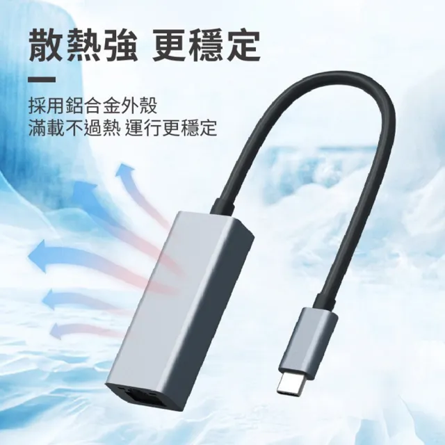 【Songwin】USB-C 轉 RJ45 高速Gigabit千兆網路卡(UEH360)