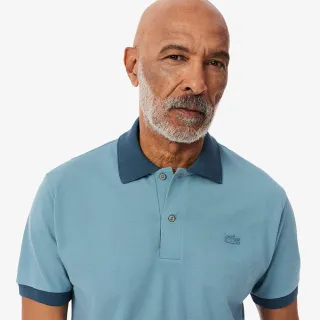 【LACOSTE】男裝-經典版型漸層印花L.12.12短袖Polo衫(藍色)