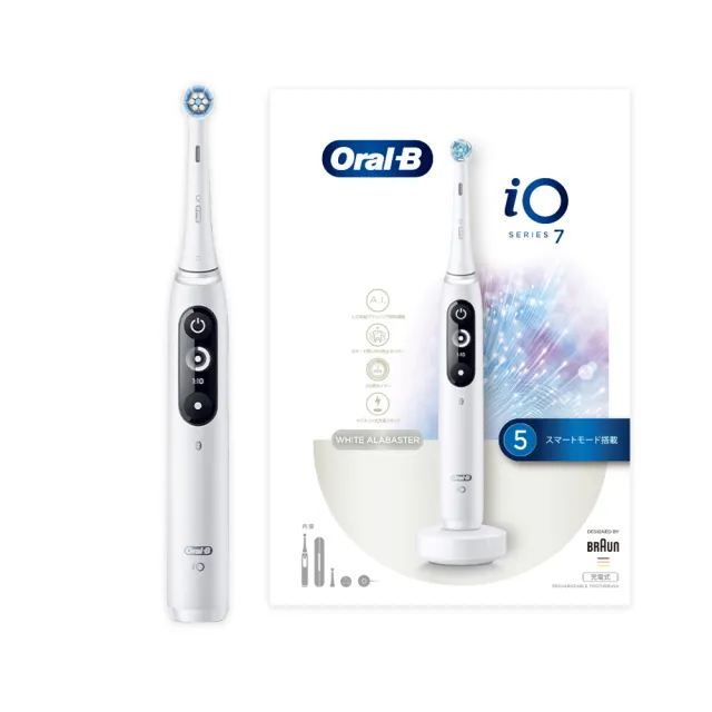 【德國百靈Oral-B-】iO7 微磁電動牙刷-白
