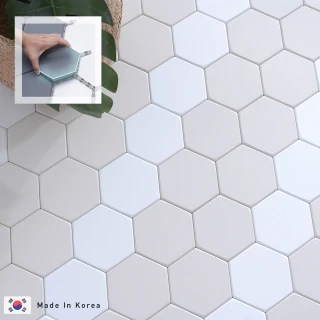 【樂嫚妮】韓國卡扣式六角地磚 六角地板 牆面裝飾