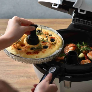 【Tefal 特福】ActiFry胖福透視氣炸鍋-動滋旋風黑-FZ760870(可翻炒/全機可拆洗)
