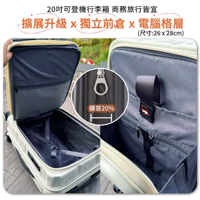 【LUDWIN 路德威】27吋前開式&中開式5輪胖胖行李箱(多色多款任選)
