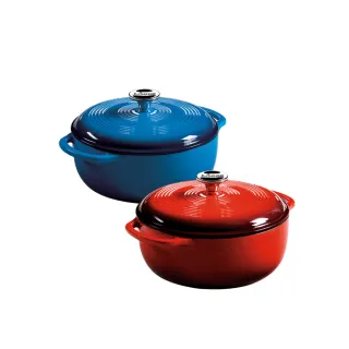 【LODGE】圓形琺瑯鑄鐵湯鍋-26cm-4.2L-多色可選 (鑄鐵荷蘭鍋/琺瑯鑄鐵圓鍋/鑄鐵琺瑯鍋/EC4D43)