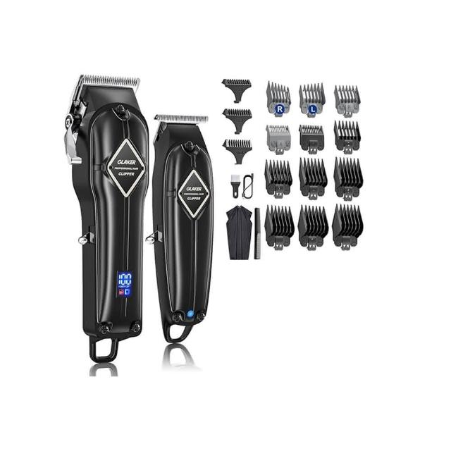 GLAKER K11BI3F 電動剪髮器專為成人設計,提供3段剪髮長度調整,支援刀頭水洗清潔,無鬢角刀功能。採用充電式電源,尺寸僅6x5x19cm,重量800g,輕巧易攜。產地中國,適合日常居家使用,高效省時的個人理髮工具。 GLAKER K11BI3F