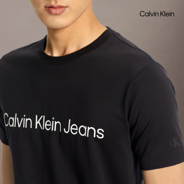 【CALVIN KLEIN】官方旗艦館 CK Institutional Logo 合身上衣_黑色