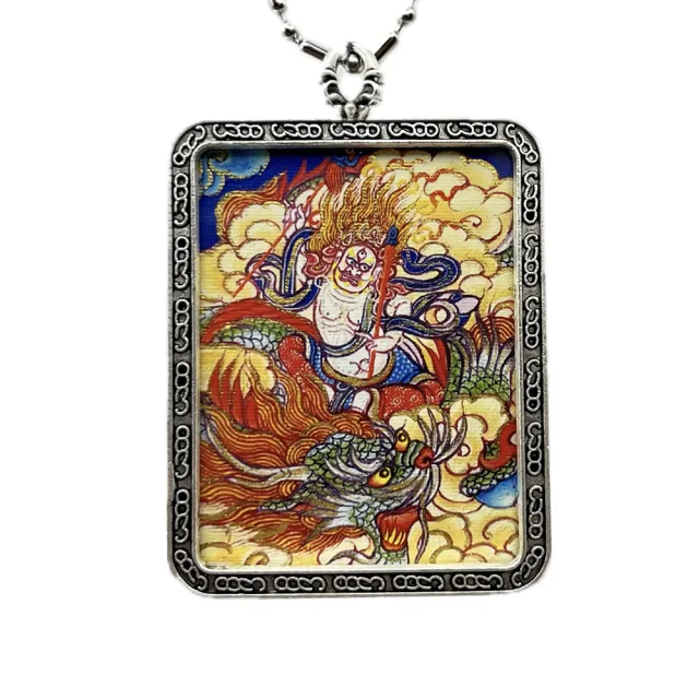 【藏古祥館】白財神唐卡B0043(白財神 唐卡 平安 吉祥 招財)