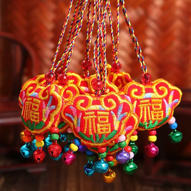 【晨豐商行】虎年吉祥物雙面叫叫虎香包/兒童寶寶掛繩護身平安香包(抓周虎年平安鎖福香包10入裝)
