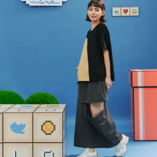 【Dailo】休閒感可拆式2WAY長裙(藍 綠 灰)