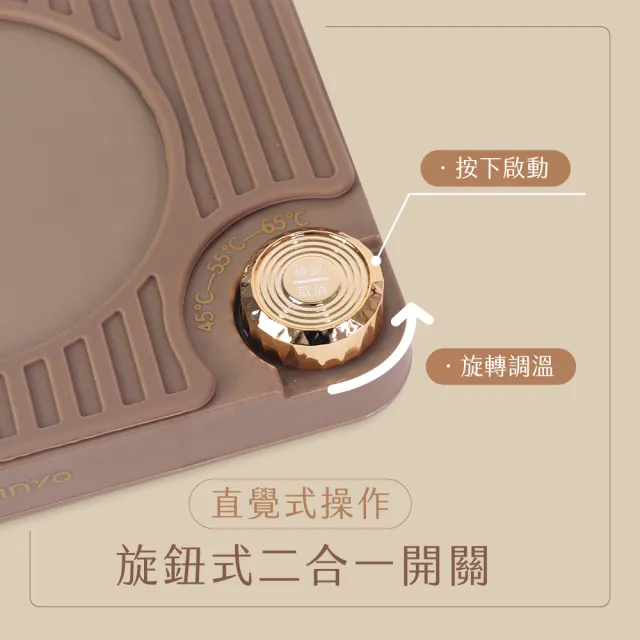 【KINYO】智能恆溫暖杯墊組(三檔恆溫/保暖杯墊/電子保溫墊 CWS-78)