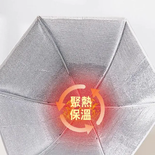 【寶盒百貨】可折疊鋁箔保溫蓋 70cm大尺寸圓形保溫飯菜罩(防蚊蟲 防塵 食物保溫罩 廚房餐桌蓋)