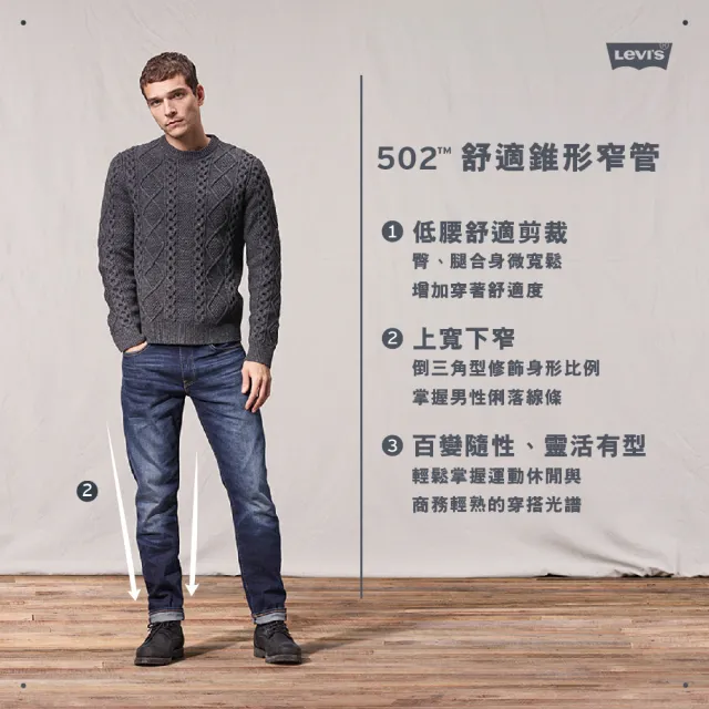 【LEVIS】502™ 男款中腰舒適錐型丹寧牛仔褲 熱賣單品 29507-1474