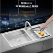 【G櫻花衛浴店】304不銹鋼手工水槽 廚房水槽 水槽(78X43 A套餐 耐磨耐刮 加厚面板 預購15天)