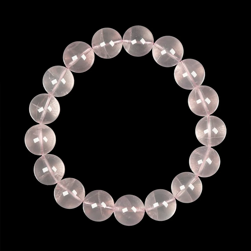 【正佳珠寶】粉晶 頂級透體星光效應 11.8-12.3mm 粉晶手珠