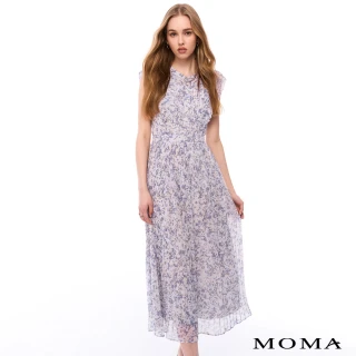 【MOMA】藝術濾鏡感碎花洋裝(淺紫色)