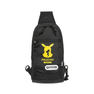 【OUTDOOR】寶可夢Pokemon-潮黑皮卡丘單肩包-大-黑色 ODGO20B03BK(高密度聚酯纖維面料)