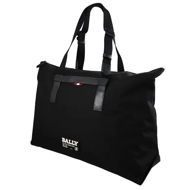 【BALLY】簡約多功能收納折疊萬用包肩背包托特包組合禮盒組(黑)