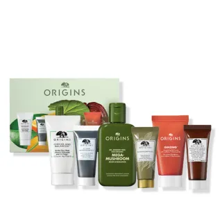即期品【ORIGINS 品木宣言】美肌全能旅行組(靈芝水50ml+慕絲、水凝乳各30ml+面膜、精華、霜各15ml)