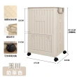 【ONE HOUSE】85L玉川大容量雙層附輪收納箱 1入(收納箱/滾輪整理箱/儲物櫃/居家收納)