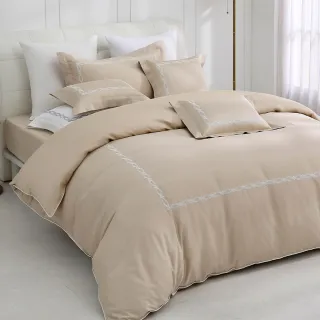 【HongYew 鴻宇】300織美國棉 純色刺繡 兩用被套-多款任選(雙人)