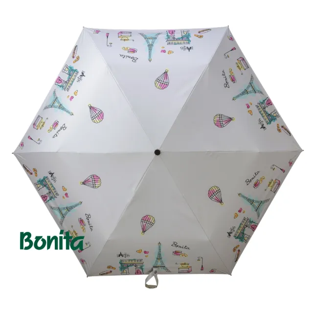 【Bonita 葆倪】巴黎風 防暴衝自動收開傘-968-5551(23吋大傘面/防暴衝自動收開傘)