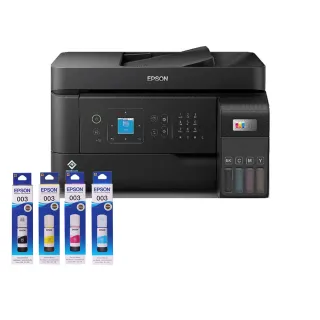 【EPSON】官方直營 搭1組T00V原廠1黑3彩墨水★L5590 雙網傳真智慧遙控連續供墨複合機(2年保固組)