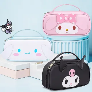 【SANRIO 三麗鷗】萌趣三麗鷗手提大容量鉛筆盒筆袋筆盒(酷洛米/美樂蒂/大耳狗/凱蒂貓)
