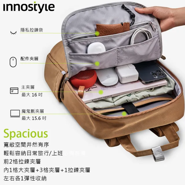 【innostyle】雙11 ColorLite系列 16吋 後背包/肩背包/旅行包/筆電包/電腦包/平板包/手提包