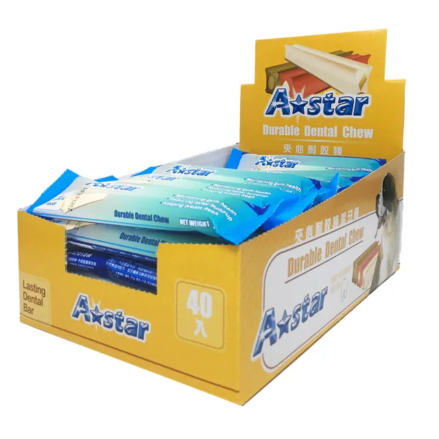 【A Star】夾心耐咬棒盒裝40gx40入(狗零食、狗潔牙、耐咬、寵物潔牙、寵物零食、Astar)