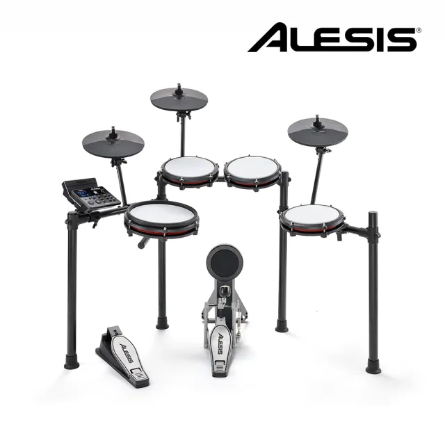 【ALESIS】Nitro Max Kit 網狀鼓面 藍芽電子鼓組(贈鼓椅/鼓棒/大鼓踏板/耳機)