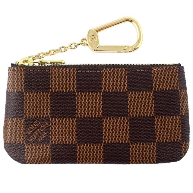 【Louis Vuitton 路易威登】Damier 棋盤格紋鑰匙零錢包(N62658/咖啡色)