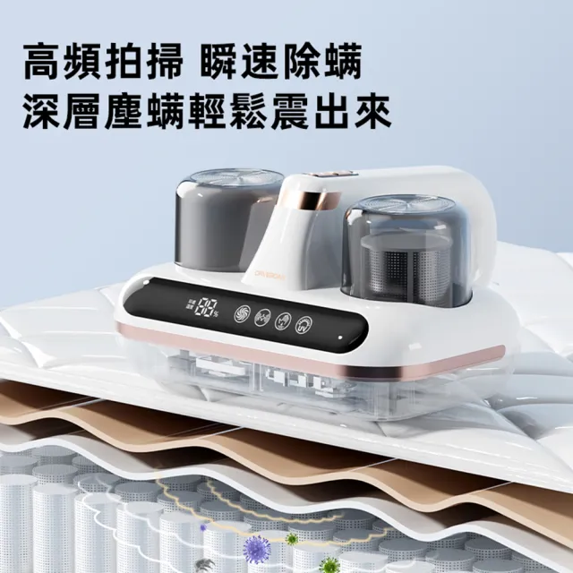 【小不記】無線手持除螨吸塵器/除螨儀/除螨機/高頻震動拍打(居家床單/被套/沙發/椅墊/紫光殺菌/除塵蟎機)